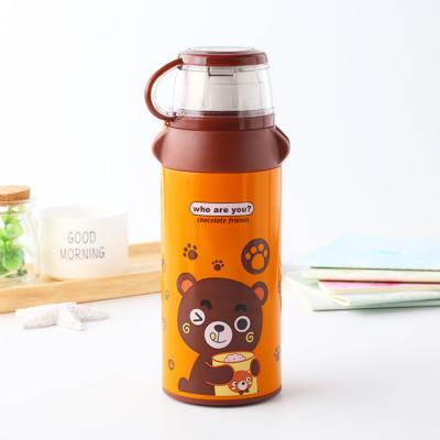 China 500ml BPA Free Double Wall Stainless Steel Kids Water Bottle Viable Insulated Thermos Bottle With Two Lids Options for sale