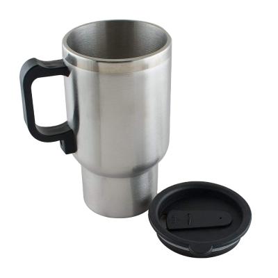 China Best Selling High Quality Viable 12V Car Heating Mug Car Heated Mug, 450ml Stainless Steel Travel Electric Coffee Mug Insulated Heated for sale