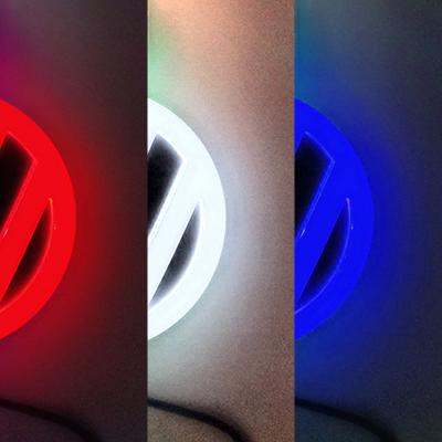 China Harmless BMW Chevrolet Mazda VW Logo Badge Led Light For Car Badge 4d Led Light Auto Car Logo Emblem for sale