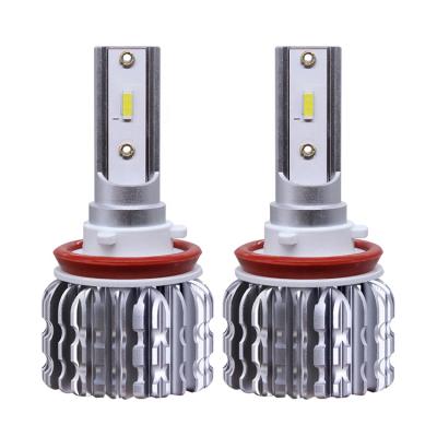 China Super Bright Car Headlight Faros LED H4 Bulbs K1 Kit H13 9005 9006 H4 H7 Fanless Car Led Light Auto H11 Led Headlight for sale