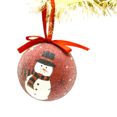 China Fashion Christmas decorative colored ball gift box set glass matte foam Christmas ball party Christmas tree hanging qiu pendant for sale