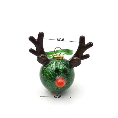 China Fashion Cross-border new Christmas decorative ball antler red nose powder ball cartoon doll foam ball amusement park souvenir for sale