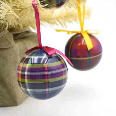 China Christamas Home Decoration 8cm color full print Christmas foam ball Christmas doll art Christmas tree decoration pendant for sale