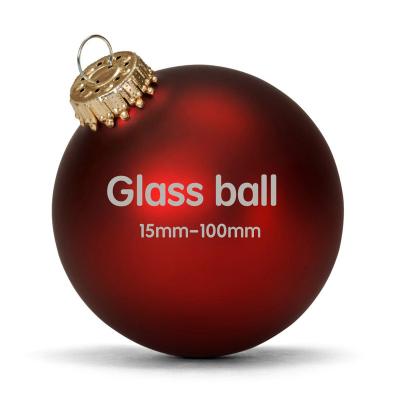 China Christmas tree ornament 2023 Christmas daily necessities 8 cm colorful Christmas glass ball exquisite gift Christmas tree decoration pendant for sale