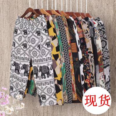 China Hot Sale QUICK DRY Plus Sizes Women Printed High Waist Wide Leg Loungewear Pijamas Pants Women's Sleepwear Panties for sale