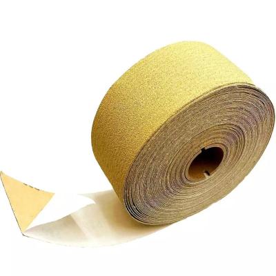 China Sandpaper PSA 2-3/4 x25yd 80 roll sharper and more wear-resistant sticky back adhesive PSA for automotive for sale