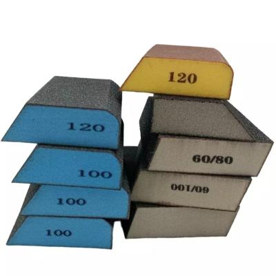 China Aluminum Oxide Silicon Carbide Paper Sponge Sand Block Wet And Dry Flexible Waterproof Block for sale