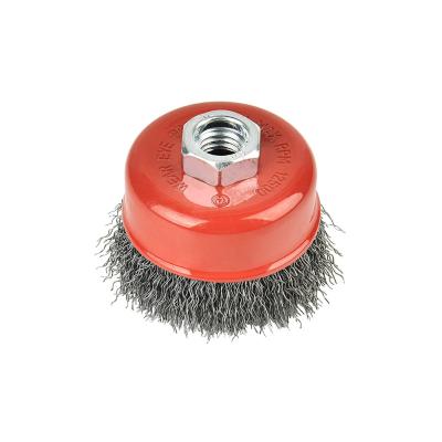 China Sharper and Harder Wire Cup Brush, 3 Inch Crimped Wire Brush for Grinders, 5/8