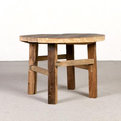 China Chinese Antique Solid Wood Small Round Wooden Table for sale