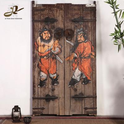 China Gather Chinese Painting Antique Solid Wood Door for sale