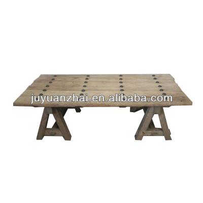 China Solid wood wooden door coffee table for sale