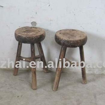 China Solid wood antique furniture--recyled round stool for sale