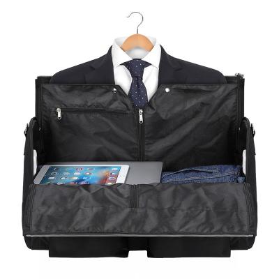 China Business Custom Travel Garment Bag Duffel Carry On Hanging Nylon 420D 22X10X13