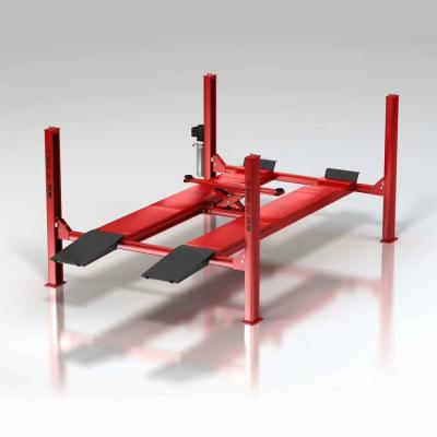 China Battle Ax 4000kgs Alignment 4 Post Car Lift With 4T Secondary Jack for sale