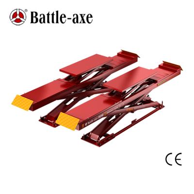 China WEAPON AX Hydraulic Scissor Car Garage Jack Lift Weight 3500kgs with CE for Dealer 4000kgs for sale