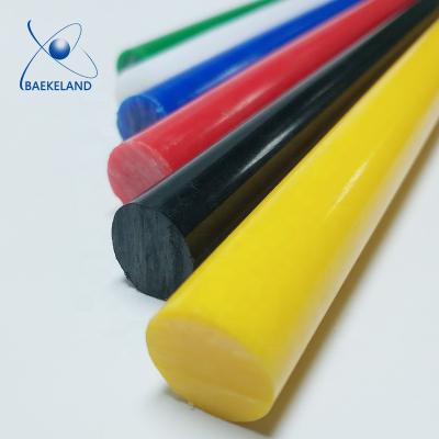 China POM White/green color pom rod blue red yellow red plastic acetal delrin rod for sale