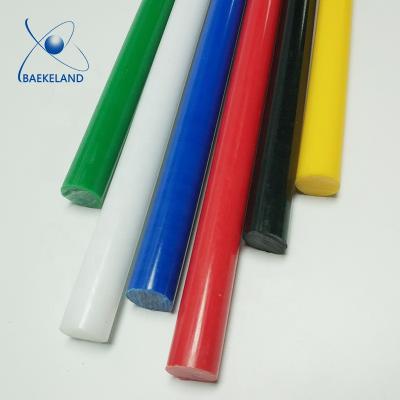 China 6*1000mm Colored POM Dia acetal plastic material pom bars red delrin rod yellow polyacetal rod for sale