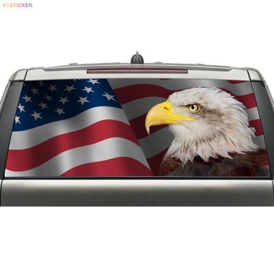 China Weatherproof Alibaba Bestsellers Truck Rear Window Graphics Eagle Vinyl Car Rear Window Decals for sale