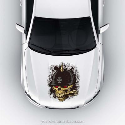 China Air Release Channels Cool Skull Body Graphics Vinyl Wrap Car Wrap Sticker Waterproof Main Film Removable Vinyl Sticker For All Cars for sale