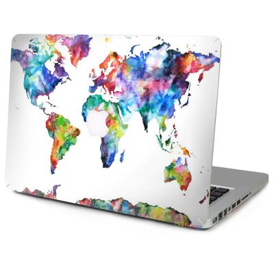 China Best LAPTOP sales china charm stickers for Macbook self cvinyl laptop world map die cut film decal skins decoration for sale