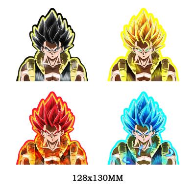 China Waterproof+Eco-friendly New Design Gogeta 3D Motion Sticker Dragon Ball Z Lenticulaire Anime GOKU Waterproof Car Decals Anime Sticker For Car for sale