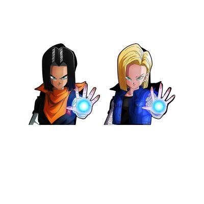 China Waterproof+Eco-friendly Dragon Ball Super 3D Motion Sticker Dragon Ball Z Lenticulaire Anime Android 18 Waterproof Car Decals Anime Sticker For Car for sale