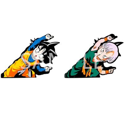 China Waterproof+Eco-friendly Son Goten Dragon Ball Z Vegeta Lenticulaire Anime Trunks 3D Motion Sticker Waterproof Car Decals Anime Sticker For Car for sale