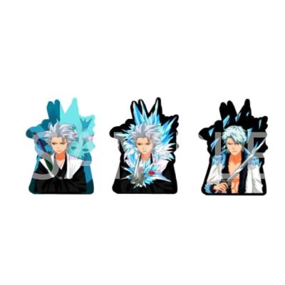 China Waterproof+Eco-friendly Wholesale Toushirou Holographic Cartoon 3D Car Anime Stickers BLEACH lenticular Waterproof  Ichigo 3D Motion Stickers for sale