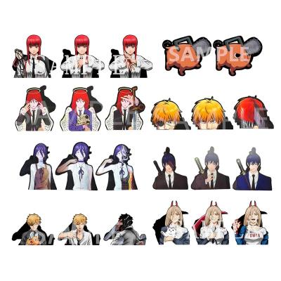 China Waterproof+Eco-friendly Wholesale Denji Holographic Cartoon 3D Car Anime Stickers Chainsaw Man lenticular Waterproof  3D Anime Motion Stickers for sale