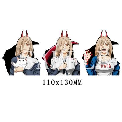 China Waterproof+Eco-friendly Wholesale Power Holographic Cartoon 3D Car Anime Stickers Chainsaw Man lenticular Waterproof  3D Anime Motion Stickers for sale