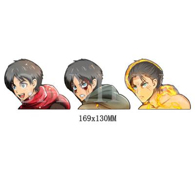 China Waterproof+Eco-friendly Custom Eren 3D Anime Lenticular Motion Sticker Attack on Titan Waterproof Decals for Cars,Laptop, Refrigerator, Etc. for sale