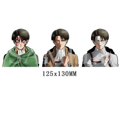 China Waterproof+Eco-friendly Cartoon Levi Ackerman 3D motion decals Stickers Attack on Titan Cat 3D Car Waterproof Manga Decor for Laptop Room Funny Sticker for sale