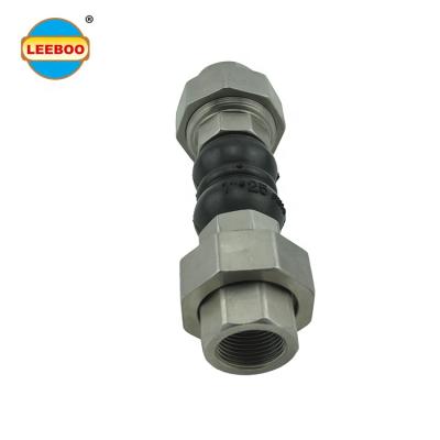 China High Quality LEEBOO Air Union Type Coupling 304 Thread End Flexible Rubber Gasket for sale