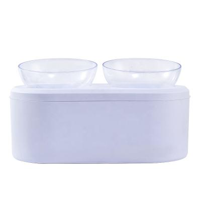 China Sustainable Eco Friendly Wholesale Carrier Twin Plastic Pet Bowl for sale