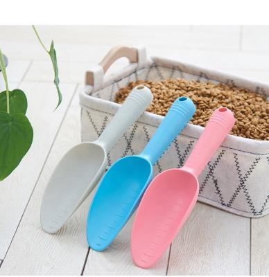 China Non-automatic Blue PP Plastic Pet Sky Food Measuring Scoop Shovel for sale