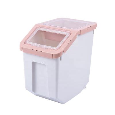 China Viable Diverse Grains Packing Reservoir Jar Plastic Food Container With Plastic Lid for sale