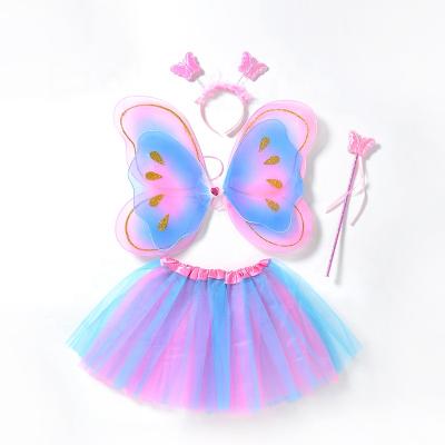 China 2-8Years Anti-wrinkle Fairy Princess Tutu Costume Set for Girls Dress up and Ballet Dance Birthday Gift for Girls Butterfly Shooting Props for sale