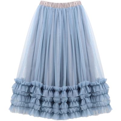 China Breathable Kids Baby Kids Petticoat Petticoat Girls Adult Tutu Skirt With Cotton Striping Birthday Party Wedding Long Dress For Girl for sale