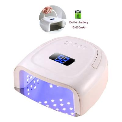 China 2019 New Plastic Rechargeable Nail Lamp Cordless Gel Lacquer Dryer Curing Manicure Machine LED Light Cordless Nail Art Lamp for sale