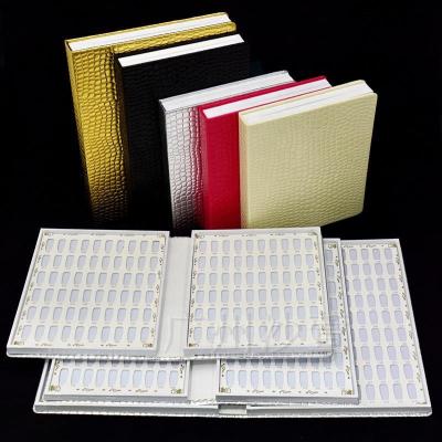 China Leather 120/160/216/240 Tricks Show Card Book Chart With Tricks Nail Gel Color Screen Delicate Alligator Pattern Chart Book for sale