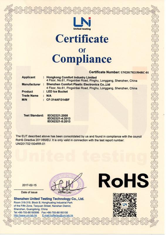 RoHS - Shenzhen Comfort Plastic Electronics Co., Ltd.