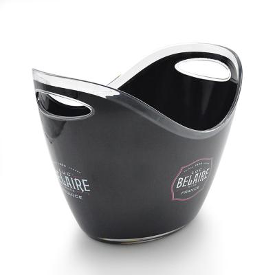 China Guaranteed viable high quality custom logo mounted champagne plastic ice bucket for sale