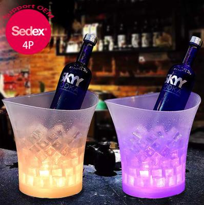 China New Design Sustainable Champagne / Wine Led Refillable Ice Bucket for sale