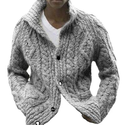 China Other Retro Explosions Men's Solid Color Sweater Coat Loose Casual Cardigan for sale