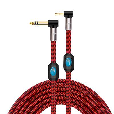 China Male AUX. high quality Speaker Cable 3.5mm to Male 6.35mm TRS Jack Cable Electric Guitar Audio Stereo Cable Mixer Output Headphone for sale