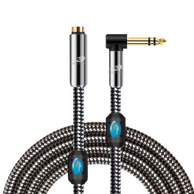 China Speaker 3.5 1m2 M 5M 8M 10m 15M 20M Audio Cable Jack Extension To 6.35mm TRS Audio Extension Cable for sale