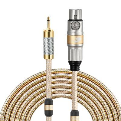 China High Quality 3.5mm Speaker Male To Canon XLR 3 Pin Female Audio Cable Low Noise Microphone Cable for sale