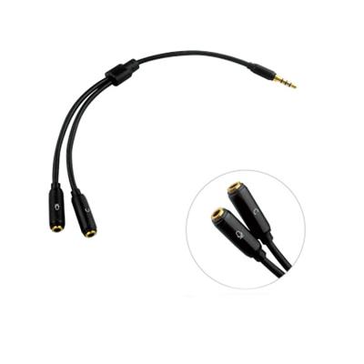 China 2021 Wholesale Price Car Audio Stereo Jack Aux Audio Cable M-2F Y Splitter Adapter High Quality 3.5mm Cable for sale