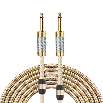 China Ideal Effect Bass Audio Instrument Guitar Cable Lead Multimedia Electrical Connectors Low Noise Patch Custom Braided Speaker for sale