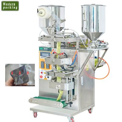 China Material Double Hair Food Color Sachets Black Brown Hair Dye Shampoo Packing Machine for sale